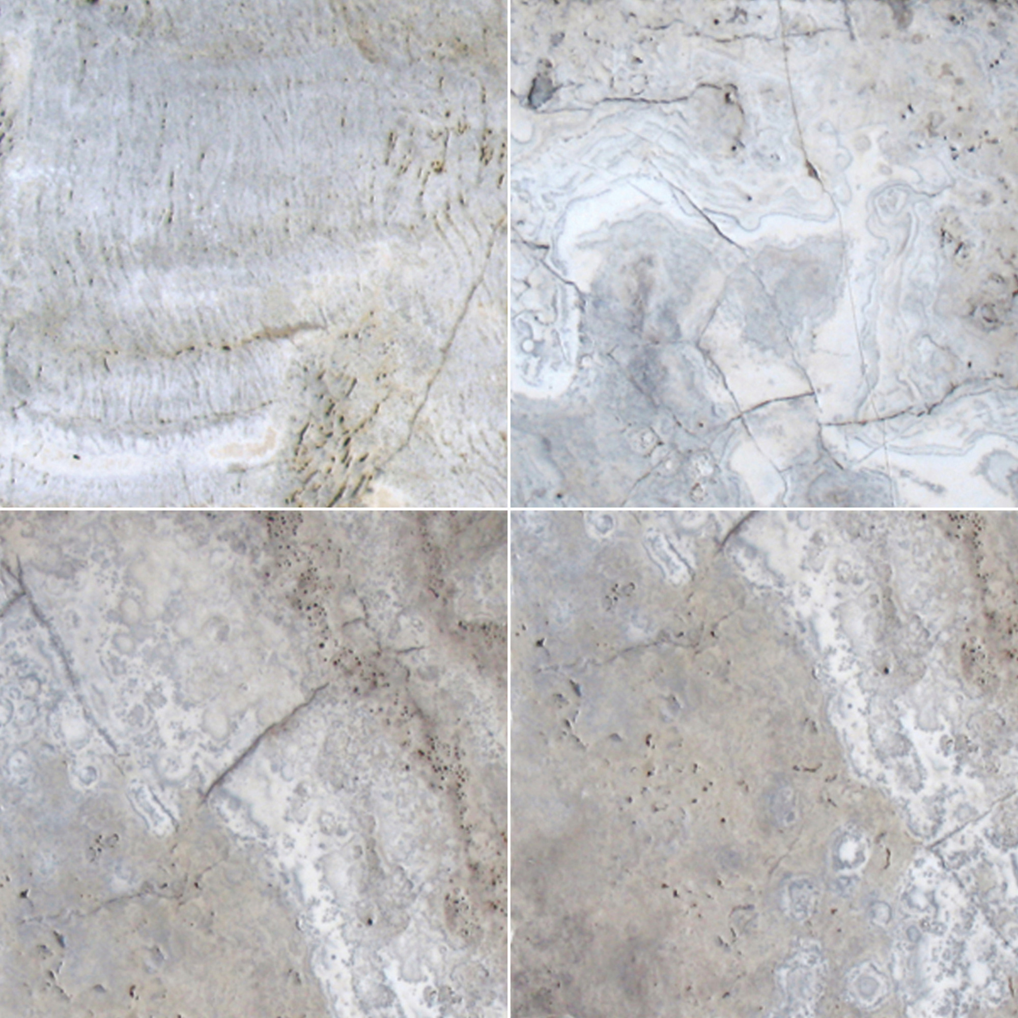 Ackland Marzana Sterling Tumbled Travertine Paver Tile — 8in. x 8in., Silver, Model# NTE-LSC-162